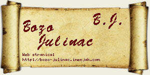 Božo Julinac vizit kartica